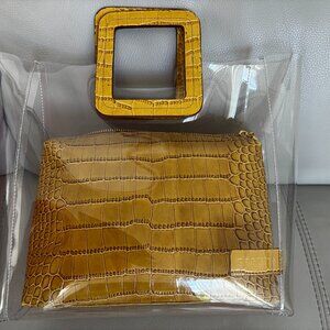 STAUD Clear Shirley Bag (Tan)